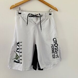 CrossFit Lynx Barbell White Board Short Style Athletic Shorts